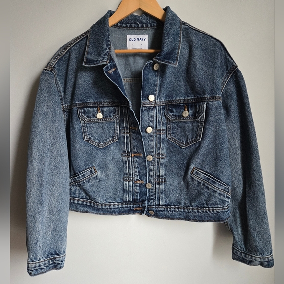 OLD NAVY Short Blue Jean Jacket - Picture 2 of 8